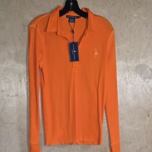 Polo by Ralph Lauren Bright Orange Long-Sleeve Polo